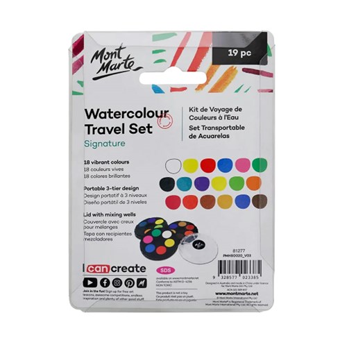 MONT MARTE WATERCOLOUR Travel Set 18 colours(1)